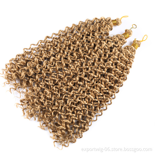 Hot Sales Deep Water Kinky Wave Weave Hair Wholesale 100% Synthetic Crochet Hair Water Wave Braids Ombre Hair Weave